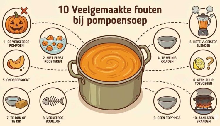 Veelgemaakte fouten bij pompoensoep