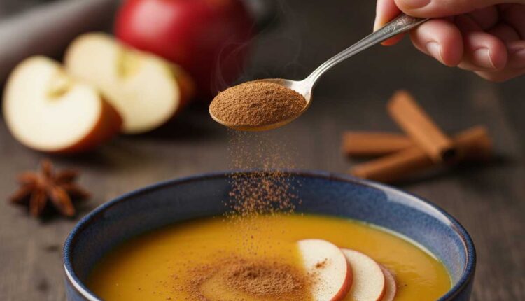 Pompoensoep met appel en kaneel